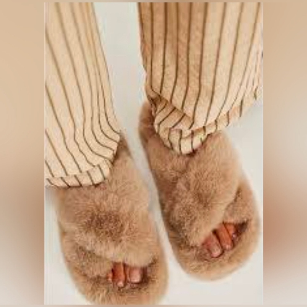 Free People Counting Sheep Slippers in Taupe - Picture 2 of 3